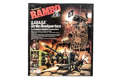 Lot 279 - A Coleco 1980's Rambo S.A.V.A.G.E Action Figure Playset - S.A.V.A.G.E Strike Headquarters