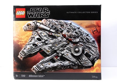 Lot 360 - Lego Star wars Ultimate Collectors Series 75192 Millennium Falcon Unconstructed and Partially Unsealed