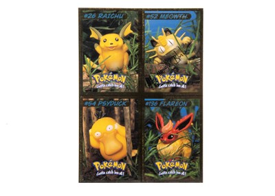 Lot 386 - Dynamic Forces Hasbro 1999 Pokémon 4 Card Uncut Sheet