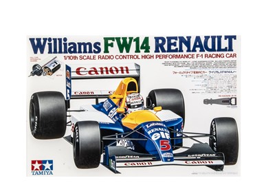 Lot 406 - A Tamiya 1:10 Scale Williams FW14 Renault Radio Control F1 Racing Car Kit