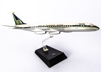 Lot 413 - A 1960's Bourbon Models 1:100 'Union de Transports Aeriens' (UTA) Airlines Douglas DC-8 Travel Agency Display Model