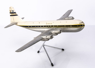 Lot 424 - A 1950's 1:72 Wooden B.O.A.C Boeing 377 Stratocruiser 'Canopus' Display Model