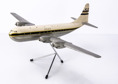 Lot 424 - A 1950's 1:72 Wooden B.O.A.C Boeing 377 Stratocruiser 'Canopus' Display Model