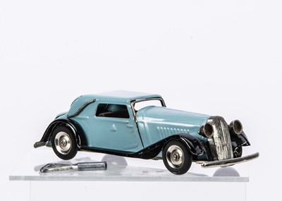 Lot 440 - A Tri-ang Minic Tinplate Clockwork Post-War 19M Vauxhall Cabriolet