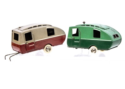 Lot 442 - Tri-ang Minic Tinplate Pre-War Caravans