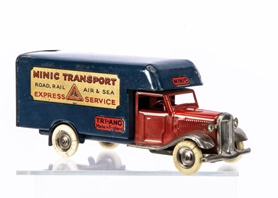 Lot 448 - A Tri-ang Minic Tinplate Clockwork Pre-War 24M Luton Transport Van