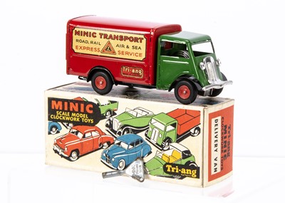 Lot 450 - A Tri-ang Minic Tinplate Clockwork Post-War 85M Transport Van