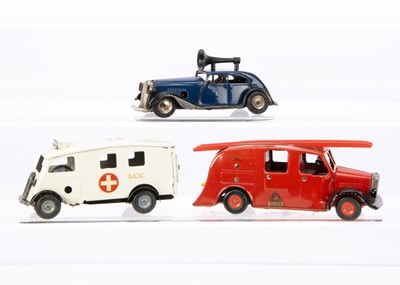 Lot 463 - Tri-ang Minic Tinplate Clockwork Post-War Public Service Vehicles