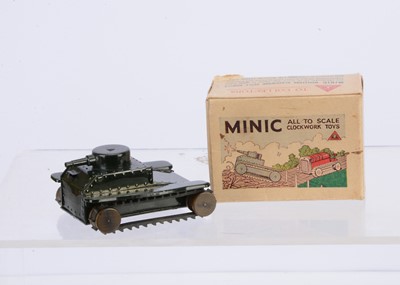 Lot 473 - A Tri-ang Minic Tinplate Clockwork Pre-War 20M Army Tank