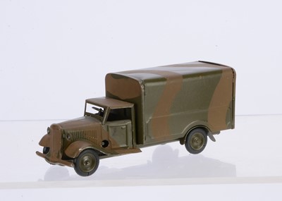 Lot 484 - A Tri-ang Minic Tinplate Clockwork Pre-War 21M CF Army Van