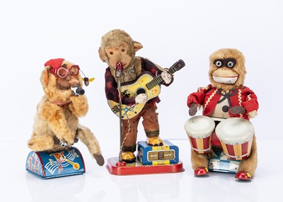 Lot 510 - Alps (Japan) Battery-Operated Musical Monkey Toys