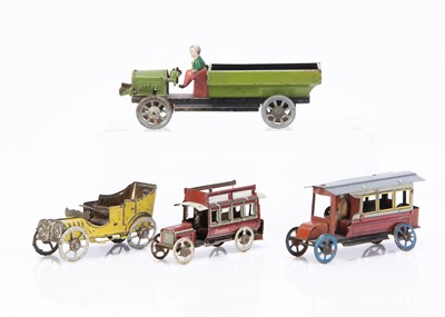 Lot 521 - Early Tinplate Penny Toys