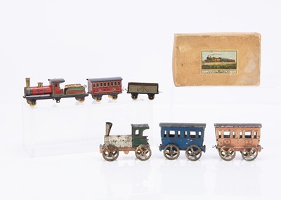 Lot 522 - A 1920's Hess Tinplate Penny Toy Train Set