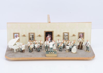 Lot 550 - Royal Hampshire Regiment Officers Mess and Dance Band diorama