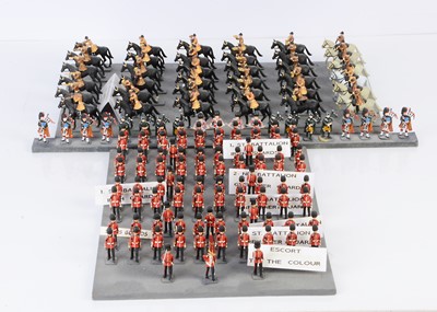 Lot 560 - Phoenix 30mm Parade Series - various large dioramas comprising Irish and Grenadier Guards with Escort to the Colour