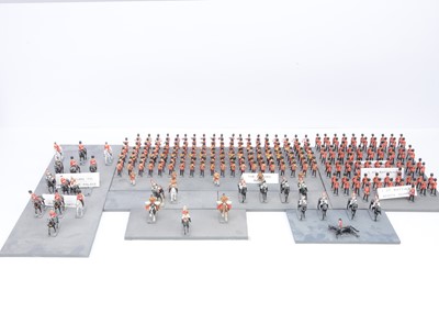 Lot 563 - Phoenix 30mm Parade Series - Trooping the Colour comprising superb large massed Foot Guards bands on 1 base