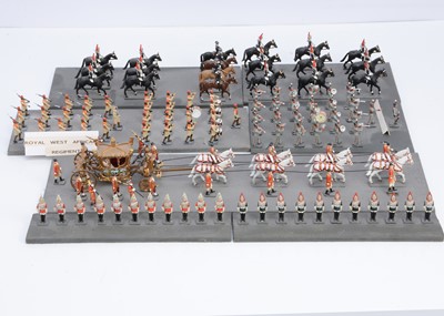 Lot 564 - Phoenix 30mm Parade Series - various ceremonial dioramas comprising Coronation Coach with footmen etc