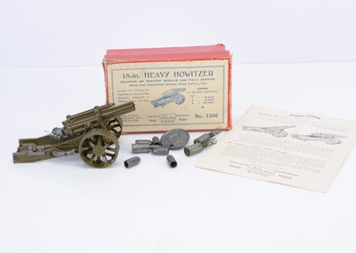 Lot 582 - Britains pre WW2 version model 1266 18 inch Heavy Howitzer mounted on Tractor Wheels