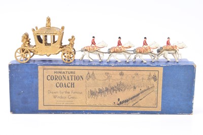 Lot 586 - John Hill Miniature Coronation Coach created for the 1937 Coronation of King George VI