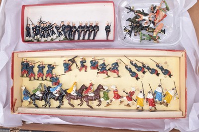 Lot 589 - Britains post WW2 lead figures comprising set 2097 The French Foreign Legion in assorted positions and attacking Arabs