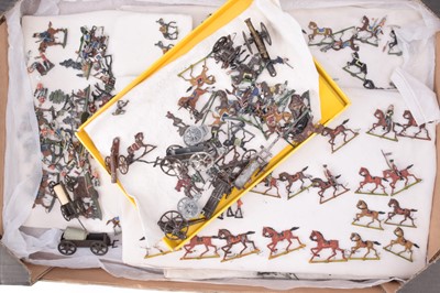 Lot 591 - Early 20th Century German-made flats and demi-rondes mostly Heinrichsen with some Spenkuch mainly depicting mid-19th Century armies with a few Napoleonic Hussars