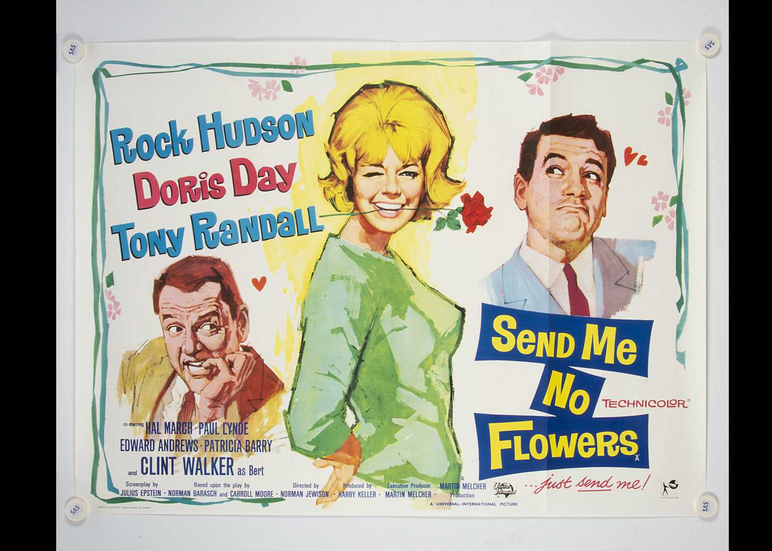 Lot 22 - Send Me No Flowers (1967) Quad Poster