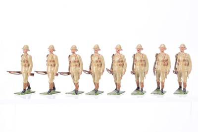 Lot 598 - Britains set 109 Royal Dublin Fusiliers marching with original box base