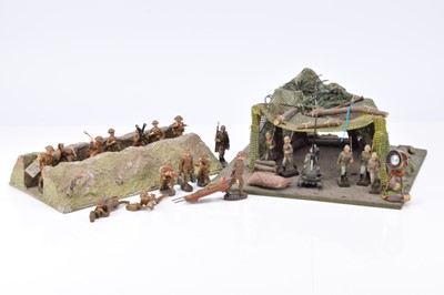 Lot 617 - Elastolin Germany 1930s composition WW2 soldiers comprising 70-75mm scale British (30)