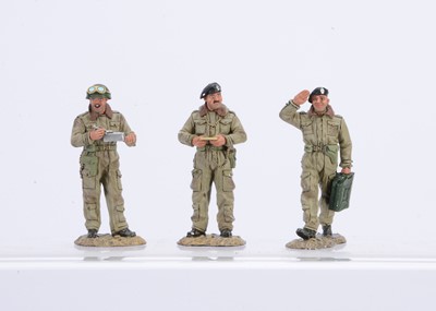 Lot 626 - King & Country D-Day series loose 3 figure set DD136 Tank crew