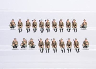 Lot 632 - Reproduction Elastolin 70-75mm composition seated figures for vehicles (15)