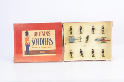 Lot 639 - Britains post WW2 set 9455 Royal Navy Landing Party restrung into original box