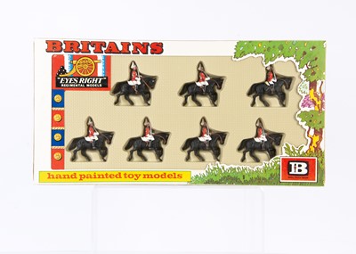 Lot 653 - Britains Eyes Right series boxed set 7830 Life Guards in cellophane fronted box