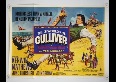 Lot 53 - 3 Worlds of Gulliver (1960) Quad Poster