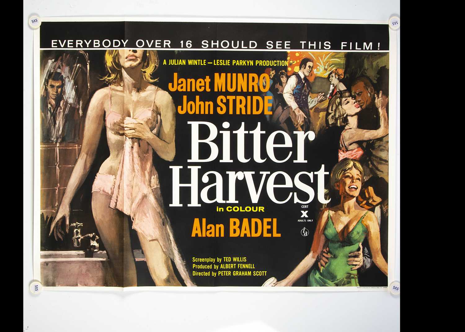 Lot 74 - Bitter Harvest (1963) Quad Poster