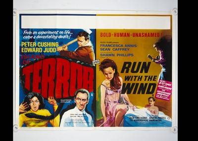 Lot 92 - Island Of Terror / Run With The Wind UK Quad Poster