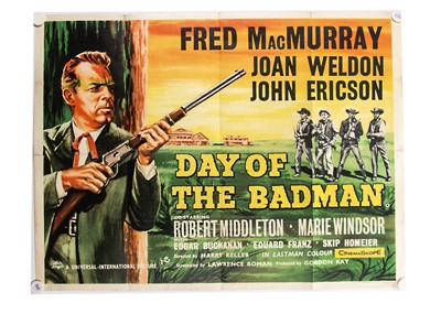 Lot 646 - Day of the Badman (1958) Quad Poster