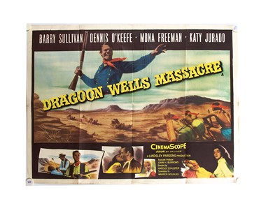 Lot 652 - Dragoon Wells Massacre (1957) Quad Poster