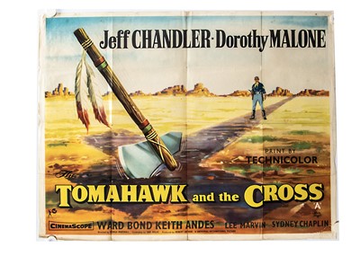 Lot 653 - Tomahawk and the Cross (1956) Quad Poster