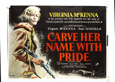 Lot 669 - Carve Her Name With Pride (1958) Quad Poster