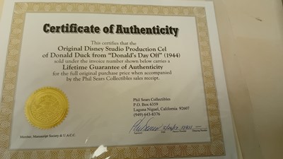 Lot 714 - Donald Duck / Walt Disney Original Film Cel
