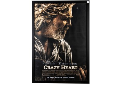 Lot 721 - Crazy Heart One Sheet poster / Jeff Bridges/ Signed