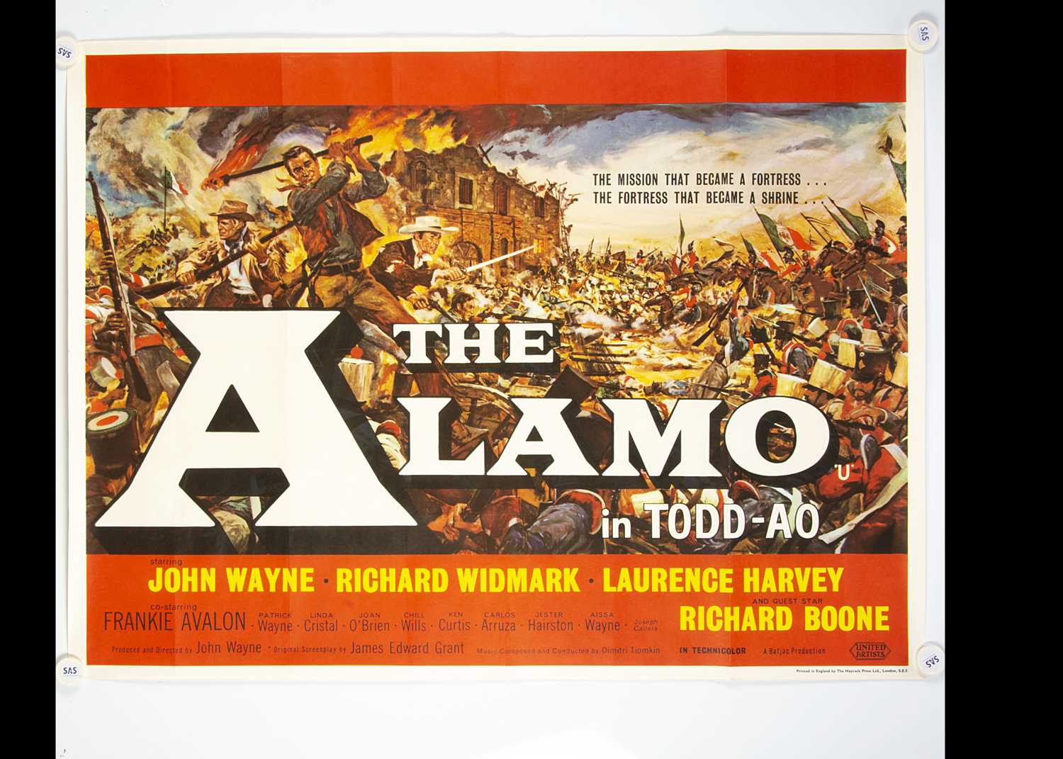 Lot 105 - The Alamo (1960) Quad Poster