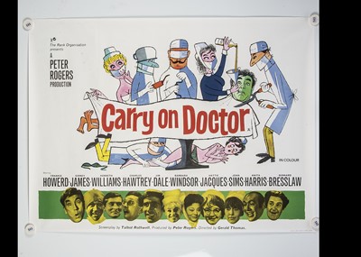 Lot 118 - Carry On Doctor (1967) Quad Poster