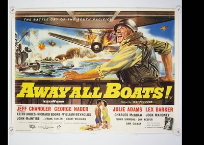 Lot 124 - Away All Boats (1956) Quad Poster