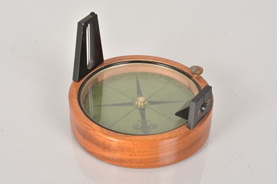 Lot 182 - A teak cased Surveyors compass