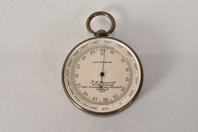 Lot 207 - A Compensated Pocket Barometer by J.H. Steward