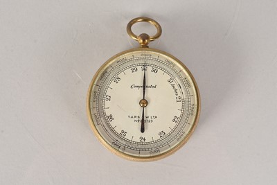 Lot 208 - A Military Issue Brass Pocket Barometer by T.A.R.S & W Ltd