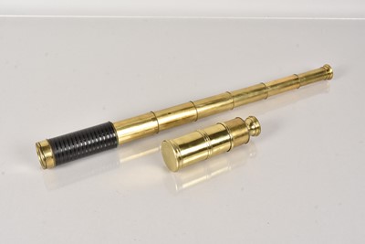 Lot 260 - A 19th Century Seven Draw telescope by Pizzala of Hatton Garden London