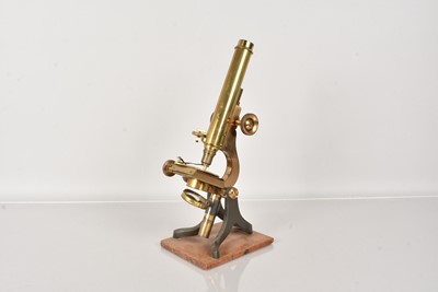 Lot 281 - A vintage monocular microscope by Joseph Long of London