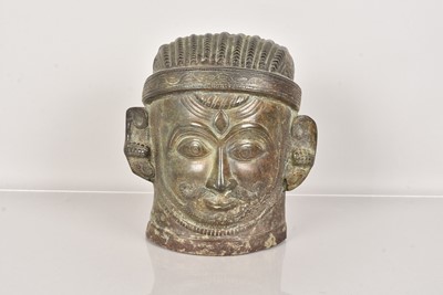 Lot 318 - A bronze Shiva Head